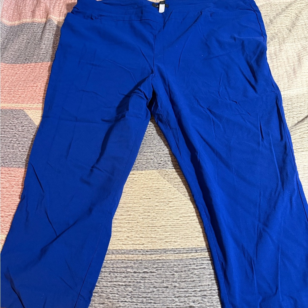 Apt. 9 Women's Vibrant Blue Straight Leg Pants plus size 24W stretch